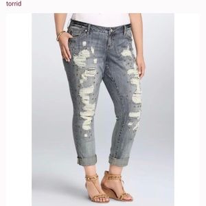 Torrid Premium Boyfriend Jeans Studded Distressed